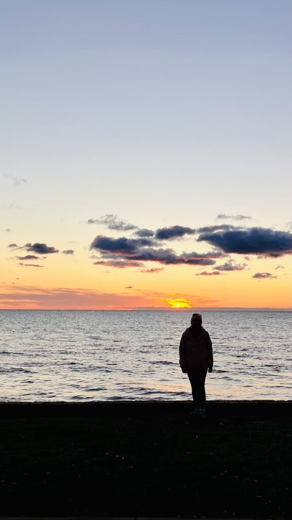 Sunset over the Adriatic Sea in Slovenia