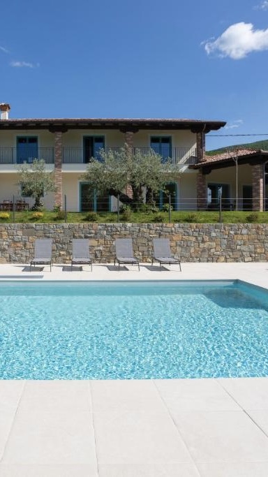 Outdoor pool at winery in Gorska Brda